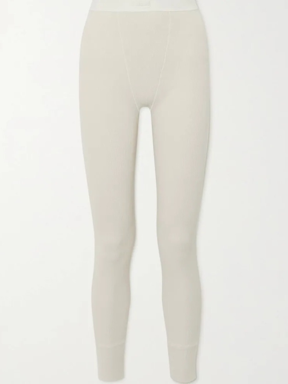 SKIMS Sleep Ribbed Bone High-Waist Long Leggings